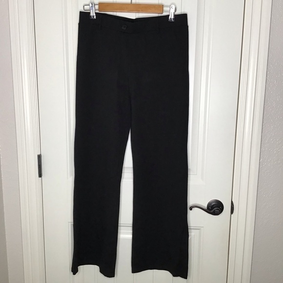 Betabrand Boot Cut Classic Dress Pant Yoga Pant in Black. - Picture 3 of 9